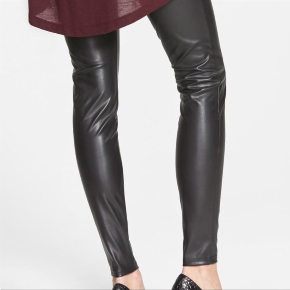 NEW Leith Faux Leather Black Leggings Sz Small - Picture 2 of 7